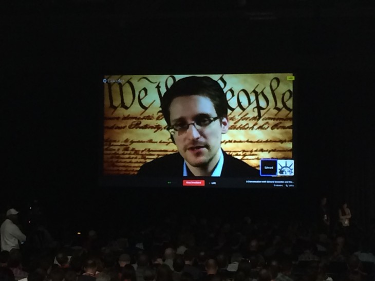 2014 03 10 11.36.48 730x547 Edward Snowden addresses SXSW, arguing that his actions were in defense of the US constitution