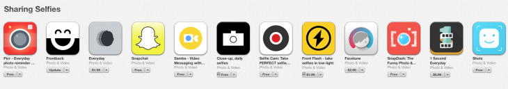 Apple’s iOS App Store spotlights the selfie