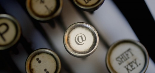 at symbol typewriter