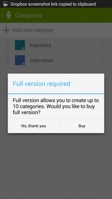g2 220x391 Recordense for Android is a stylish recorder for annotating audio with notes