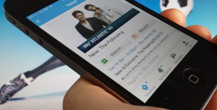 BSkyB now lets you watch and record TV by clicking a tweet