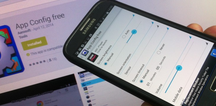 App Config lets you configure system settings for each individual Android app