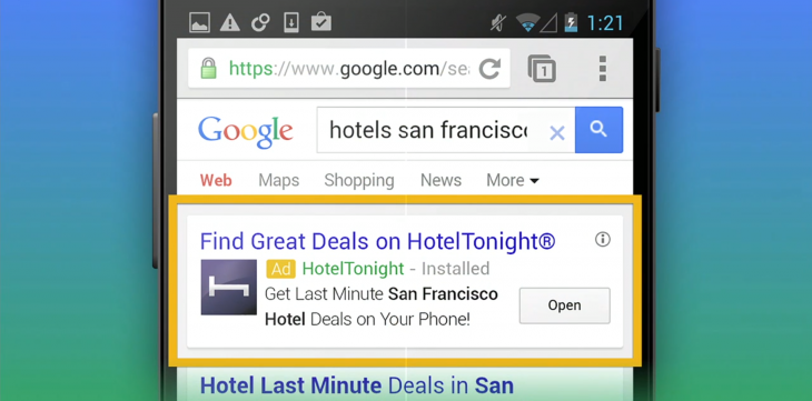 Google is bringing targeted mobile app install ads to YouTube and Search
