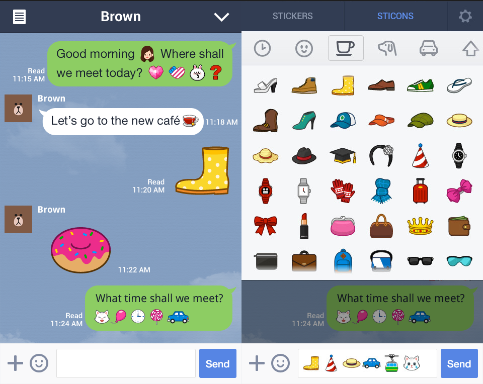 online chat app for android emoticons