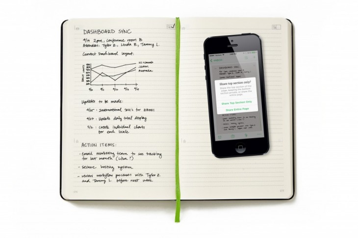 Evernote and Moleskine’s new business notebook gives you more ways to share and organize pages