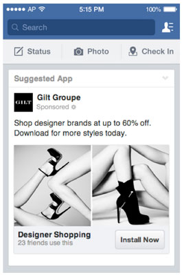 FB screenshot GiltGroupe Ad 10 mobile marketing statistics to help justify your budget