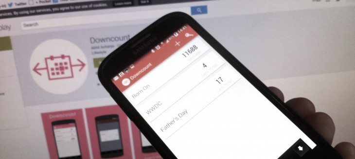 Downcount for Android is a simple way to count down to any event