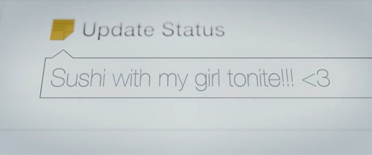 This video is depressing, but reminds us that Facebook statuses can be lies