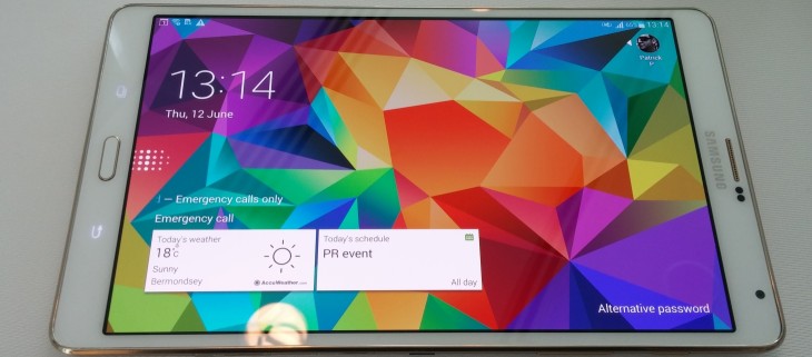 Hands-on with Samsungâs 8.4-inch and 10.5-inch Galaxy Tab S: Thinner and lighter than Apple’s ...