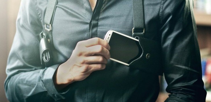LD West’s leather under-arm phone holster is a dream come true, but it’s not very useful