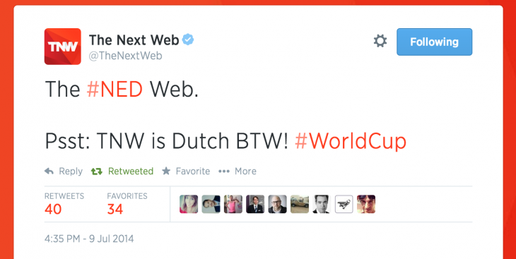 tnw world cup tweet 730x367 Overcoming the flawed paradigm of social media measurement