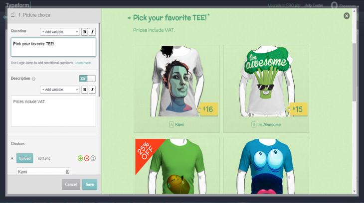 5 730x408 Typeform now lets you create slick online surveys with e commerce functionality built right in