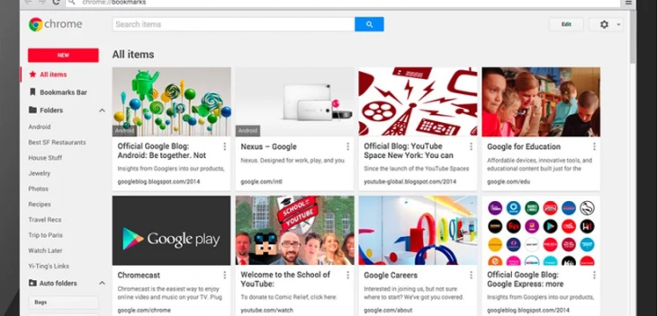 Google releases its new âStarsâ Bookmark Manager for Chrome