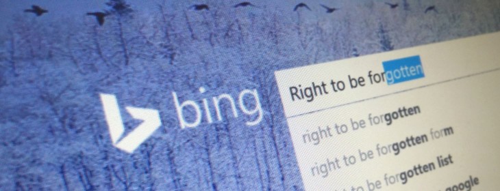 Bing right to be forgotten