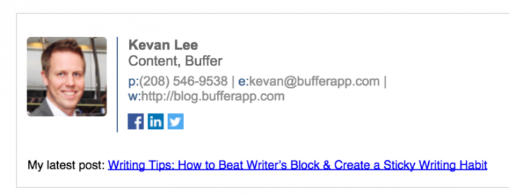 email signature wisestamp 800x307 730x280 Your content, everywhere: The 17 best tools to get your content its largest audience