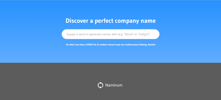 The best business name generator: Naminum