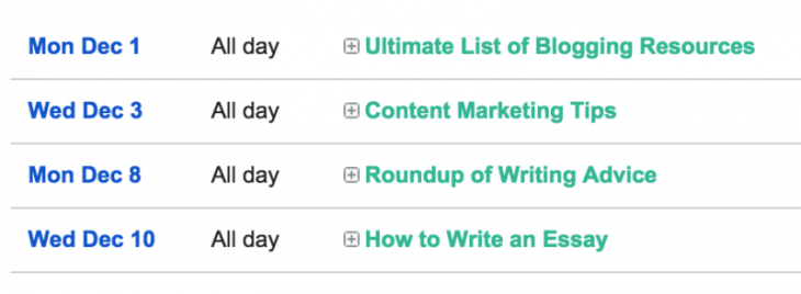 calendar agenda 800x294 730x268 39 blogging tools to help you work faster, better and land more readers