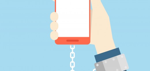 chained smartphone addict