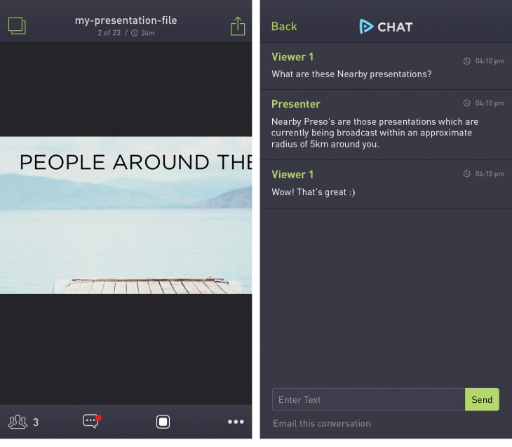 iphone 730x637 Preso.tv: A really easy way of sharing presentation slides worldwide in real time
