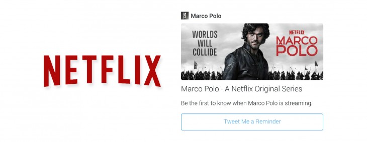 Netflix is testing a “Tweet Me a Reminder” button on Twitter for new episodes