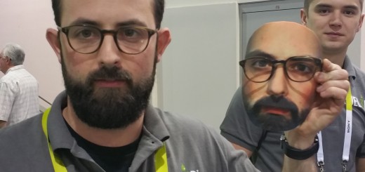 Fuel3D CMO Stephen Crossland with a 3D-printed model of himself