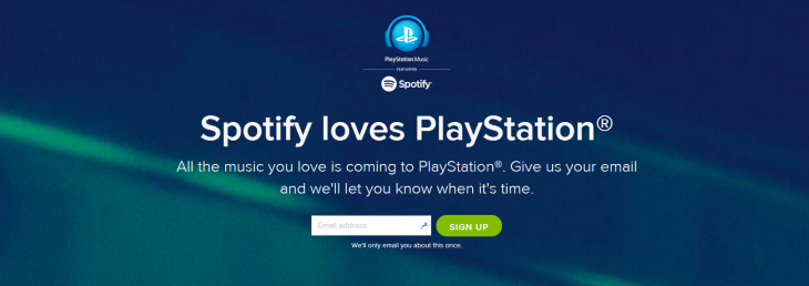 SpotifyPlaystation 730x258 Spotify and Sony team up to launch PlayStation Music, current Music Unlimited service to close