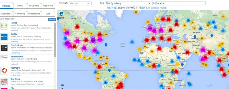 StartupBlink map