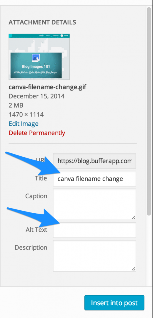 alt title tags in wordpress 520x1078 How to optimize blog images to maximize impact on social media and search