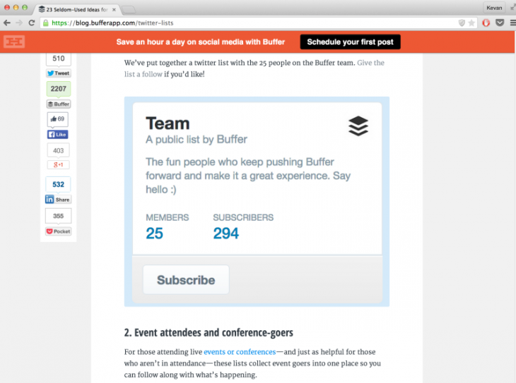 buffer blog screengrab 800x595 730x543 How to optimize blog images to maximize impact on social media and search