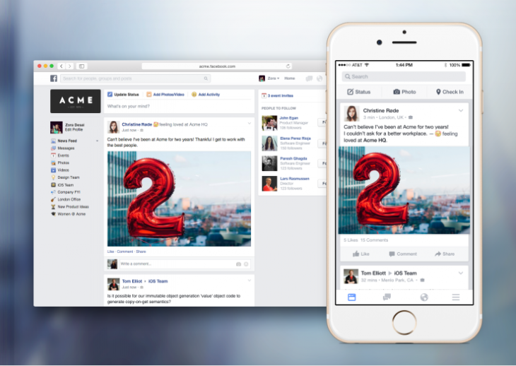 Facebook launches Facebook At Work… but you probably won’t be able to try it yet