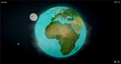 Airbnb shows off its global guest check-ins with a slick interactive map