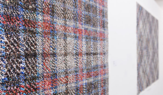 Chinese artist’s photomontages weave gorgeous plaid patterns