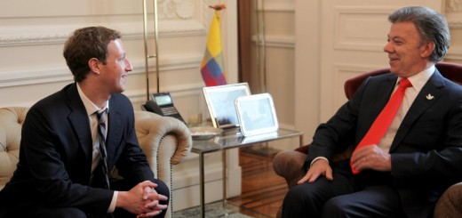Mark Zuckerberg and the President of Colombia, Juan Manuel Santos