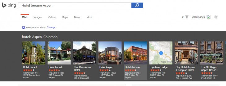 Bing hotels