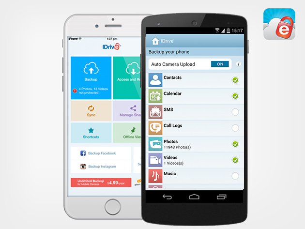 Get a Lifetime Of Unlimited Mobile Backup From IDrive for just $10