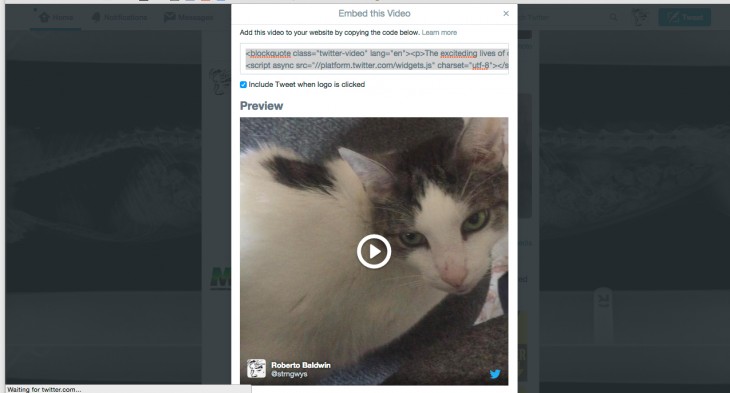 Twitter introduces video embeds for sites