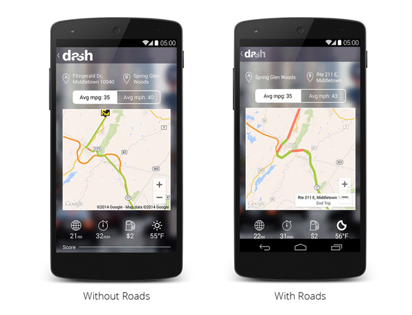 DASH screens Mobile Googles new Maps API lets developers follow the road for smoother routes