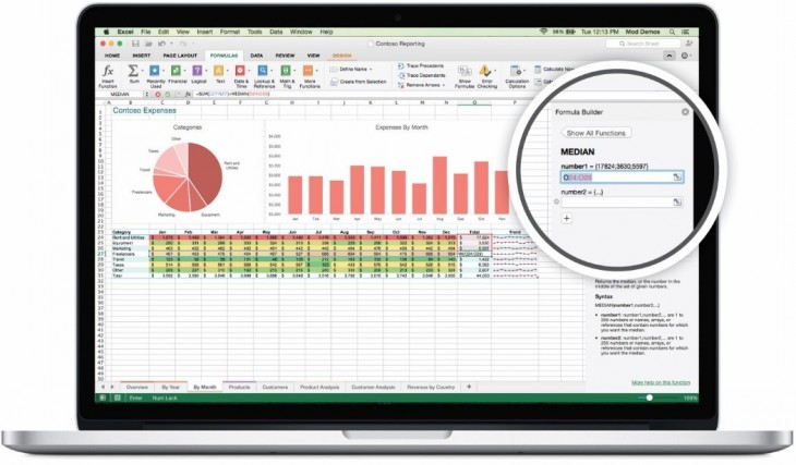 Excel 730x427 Microsoft releases Office for Mac 2016 Preview with Retina graphics and cloud integration