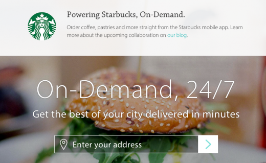 Screen Shot 2015 03 18 at 16.58.22 520x319 Starbucks and Postmates team up for new on demand delivery service