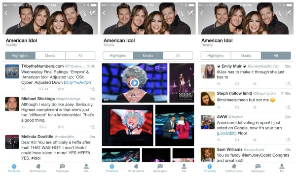 Twitter TV Timelines Twitters building a second screen experience for TV shows