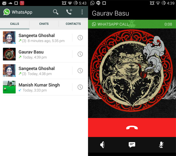 WhatsApp calling screens1 WhatsApp for Android now allows all users to make voice calls, iOS coming soon