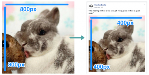 facebook square 800x404 520x263 The mega guide to ideal image sizes for your social media posts