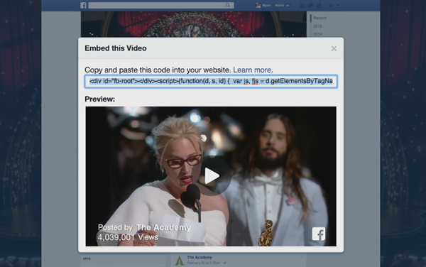 fb embed video Facebook introduces an embeddable video player