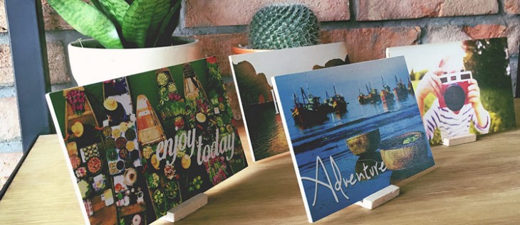Woodpost will print your photos on a thin slice of wood
