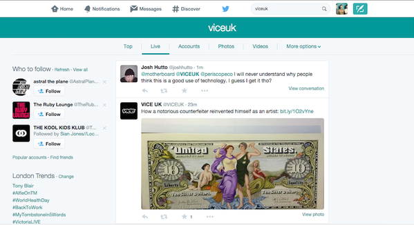 Twitter is testing a cleaner search layout
