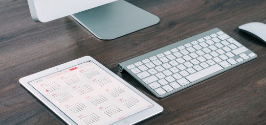 computer desk ipad calendar