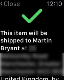 shipping 220x275 The Apple Watch is the simplest way to buy from Amazon yet