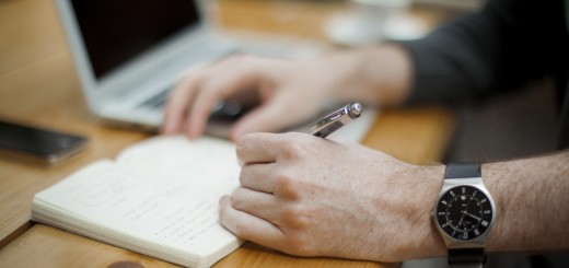 work desk notebook laptop watch