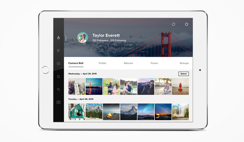 Flickr iPad Camera Roll1 Massive Flickr overhaul coordinates new search, navigation, uploading and mobile app updates