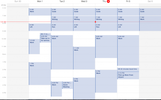 jeremeyschedule 1024x639 520x324 7 tricks for staying productive while working on the go